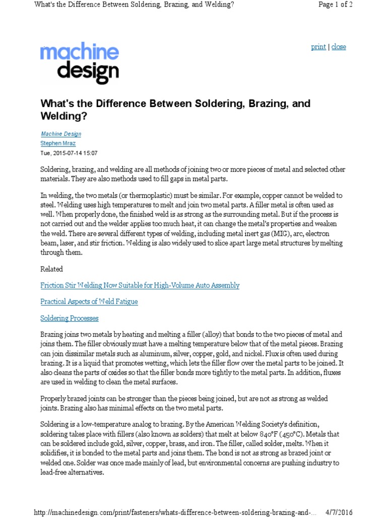 Soldering Brazing and Welding PDF PDF Soldering Welding