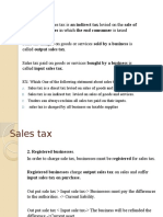 Sales Tax: 1. Definition: Sales Tax Is An Indirect Tax Levied On The Sale of