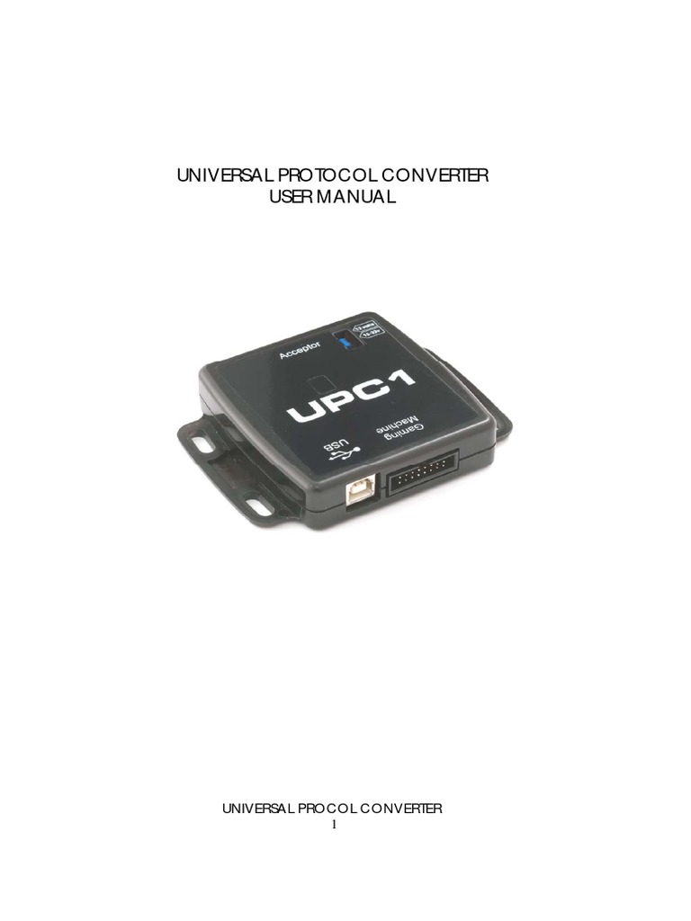 UPC1 | PDF | Usb | Electrical Connector