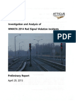 Investigation and Analysis of WMATA 2014 Red Signal Violation Incidents