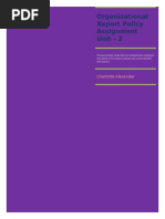 Organizational Report Policy Assignment Unit - 2