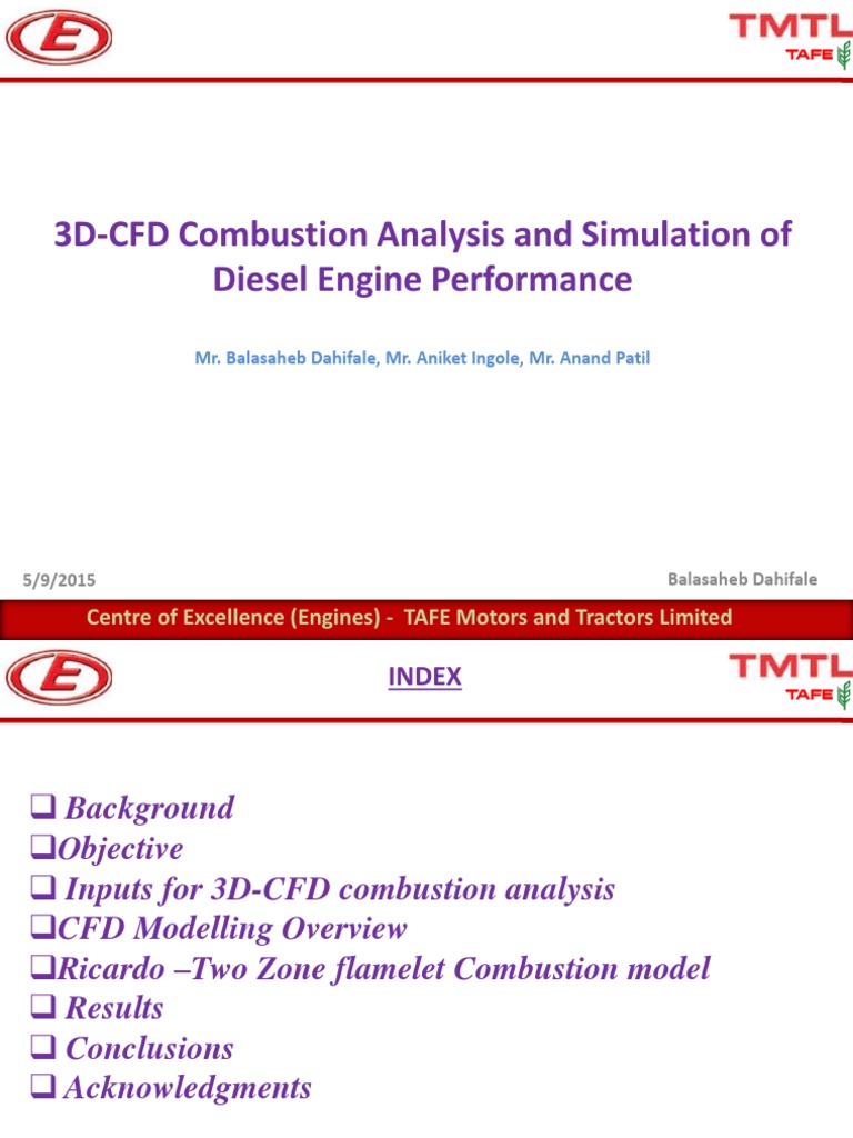 3D-CFD Analysis of Diesel Engine Performance | PDF | N Ox | Engines