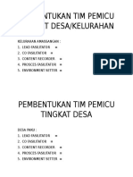 Pembentukan Tim Pemicu Tingkat Desa