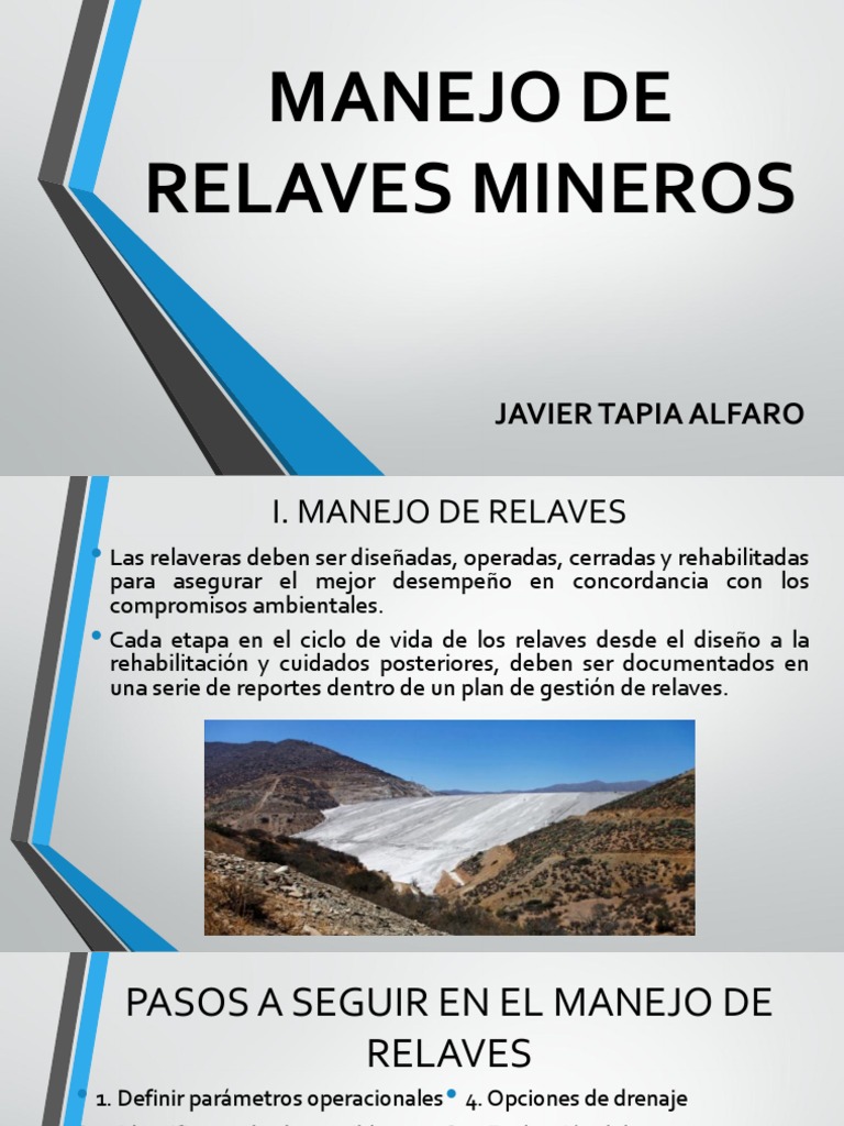 2 - Manejo de Relaves Mineros | PDF | Recursos hídricos | Minería
