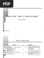 Value Investing - Aswath Damodaran