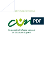 Misión, Visión y Valores Institucionales Cun