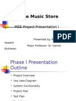 Online Music Store: MSE Project Presentation I