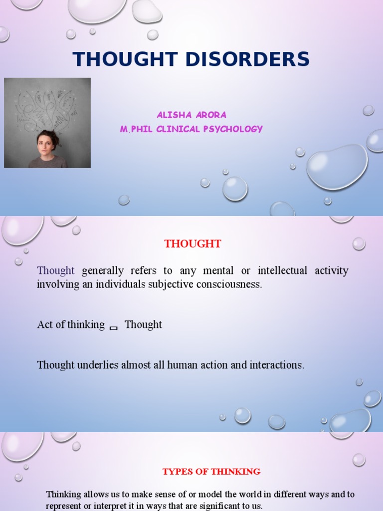 Thought Disorders Delusion Thought