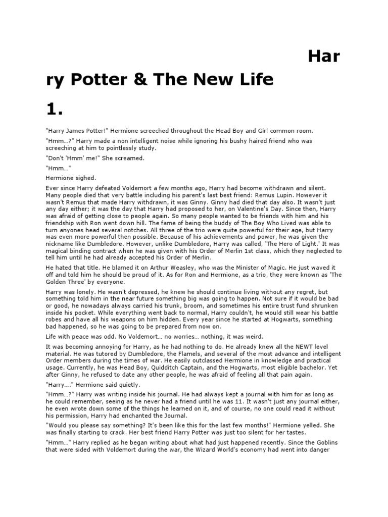 Harry Potter And The New Life