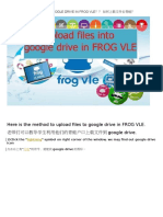 How to Upload Files to Google Drive in Frog Vle