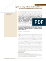 New Insights On Using Fallout Radionuclides To Estimate Soil Redistribution Rates