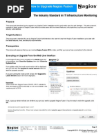 Upgrading Nagios Fusion Using the Web UI