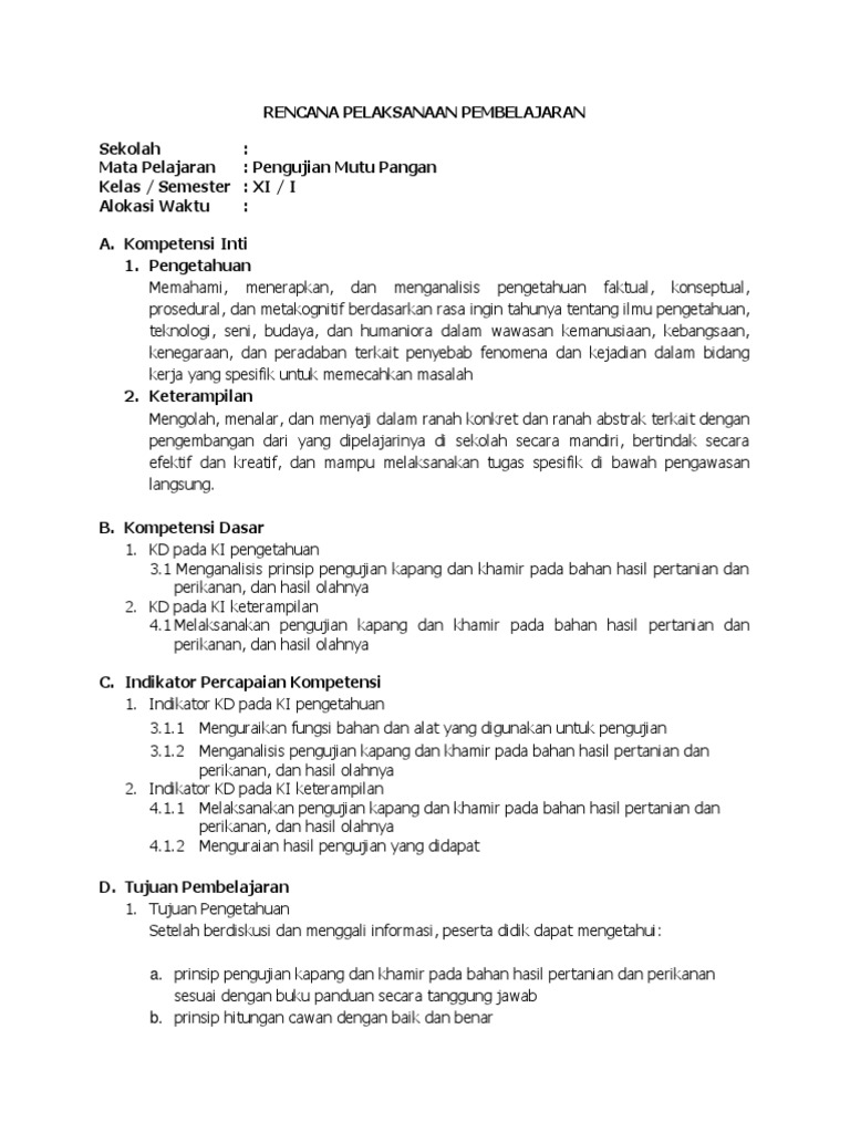 Contoh RPP | PDF