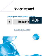 Mastersaf Interface Namespace SAP - Guide 1 - Read Me