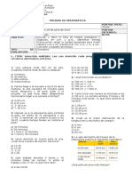 Prueba 4 MATEMÁTICA 4° Básico (Medición) 2016 Con Pauta