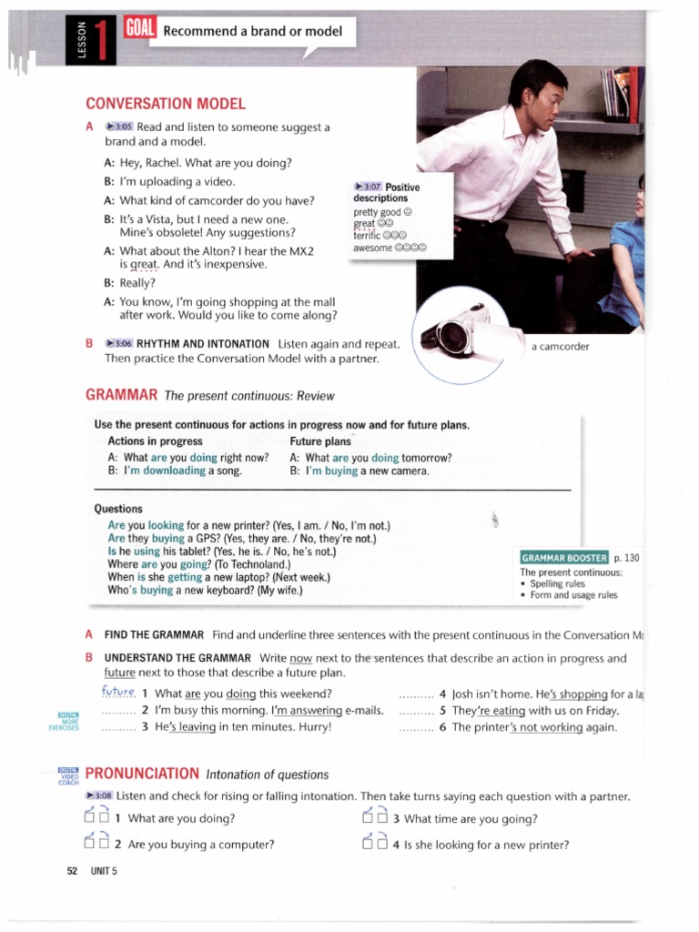 Top Notch 1 Third Edition (Pages 52-68) | PDF