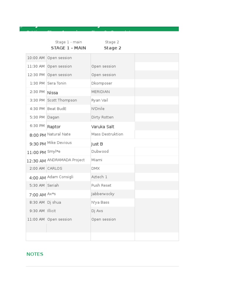 Set Times For AXIS AURA PDF