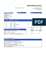 Proforma Invoice: Customer Ship To Bill To