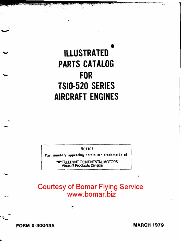 TSIO-520 Illustrated Parts Catalog | PDF | Aviation | Aircraft