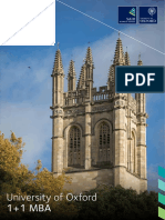 University of Oxford 1+1 MBA