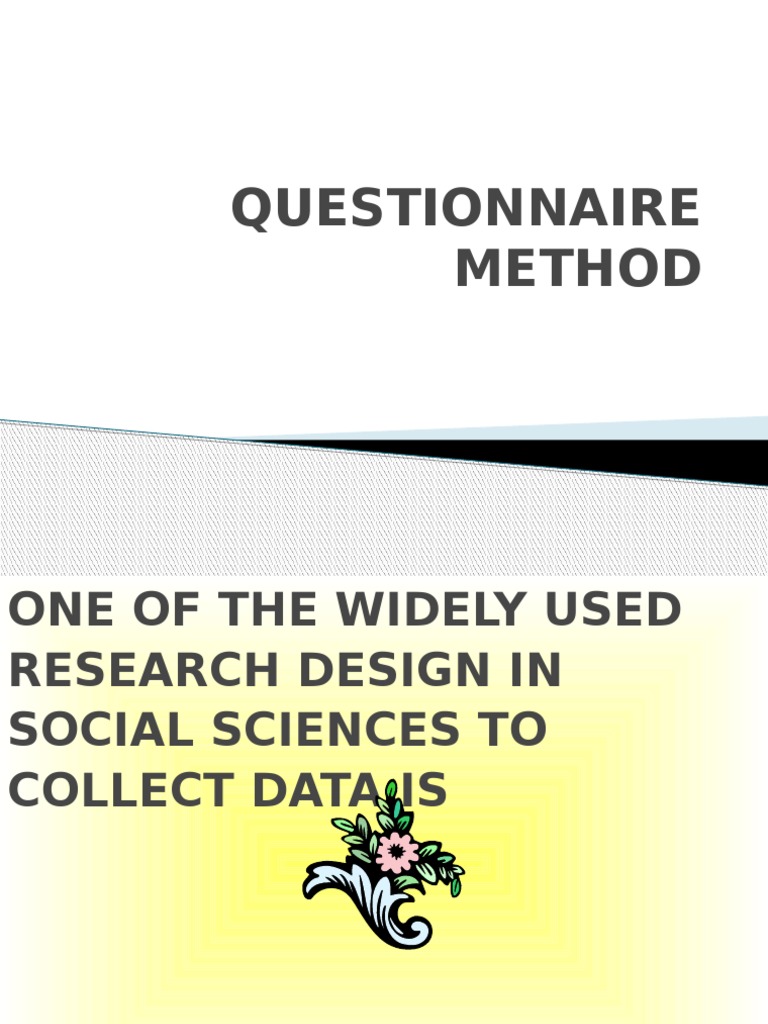 Data Collection - Questionnaire | PDF