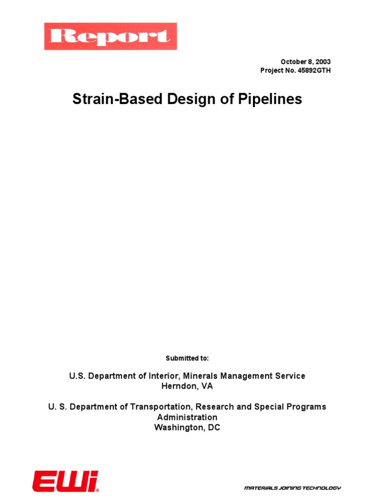 Strain Based Design of Pipeline PDF | PDF | Deformation (Engineering ...