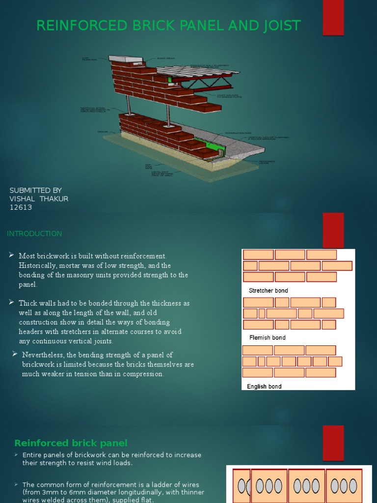 Reinforced Brick Panel Construction Guide | PDF | Brick | Masonry