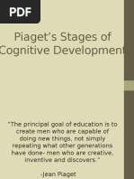 Piaget's Stages of Cognitive Development