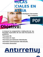 Indicación de Fórmulas Especiales en Pediatría