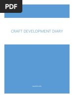 Craft Development Diary: Daniel Mccarthy