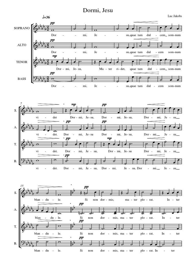 Dormi Jesu - Acapella | PDF
