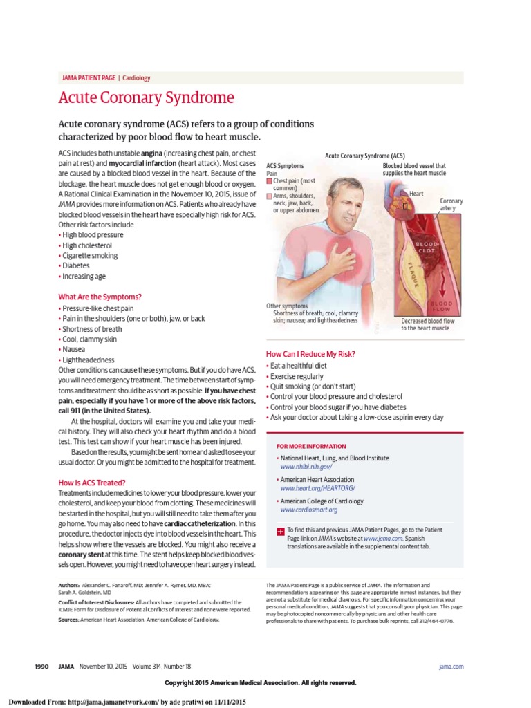 Acs PDF | PDF | Angina Pectoris | Myocardial Infarction