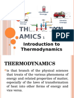 Intro to Thermodynamics Laws