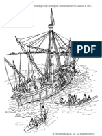 Color The Nina! This Was One of Three Ships That Christopher Columbus Sailed To America in 1492