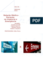 Relação Médico Paciente Na Urgência