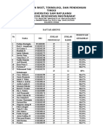 Daftar Nilai FKM