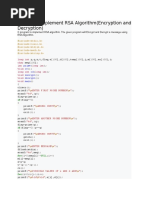 C Code To Implement RSA Algorithm