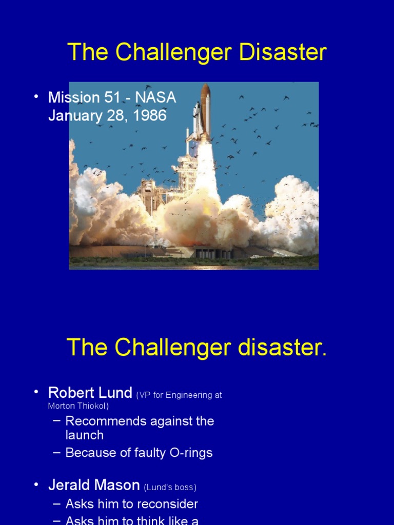 case study of challenger disaster