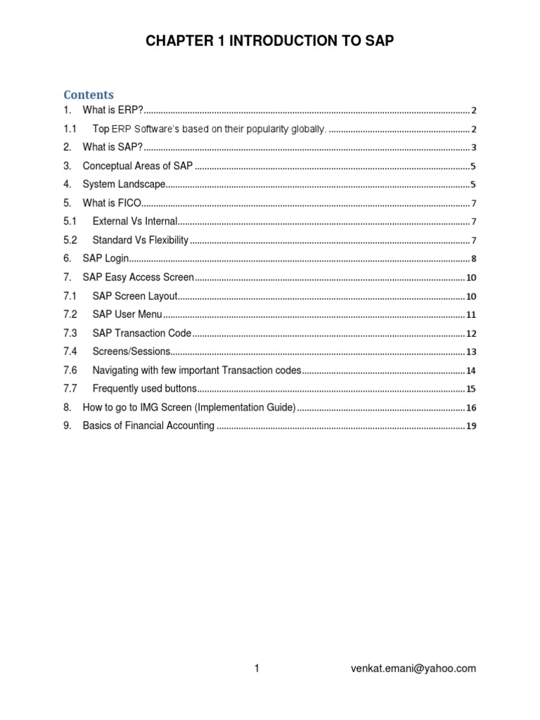 Introduction to SAP Overview | PDF | Debits And Credits | Balance Sheet