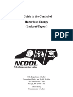 A Guide To The Control of Hazardous Energy (Lockout/Tagout) : N.C. Department of Labor