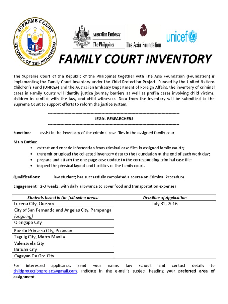 Family Court Case Inventory Program | PDF