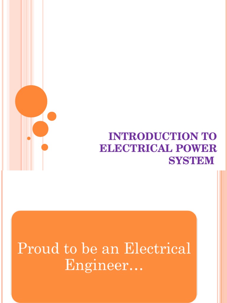 Introduction To Electrical Power System (Transmission and Distribution
