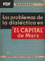 Rosental Los Problemas de La Dialéctica en El Capital de Marx