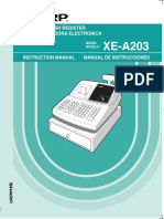 Instruction Manual for Sharp XE-A203 Electronic Cash Register