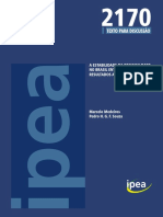 Td 2170 IPEA Estabilidade Desigualdade Brasil 2006 e 2012