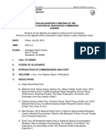 Regular Quarterly Meeting of The State Historical Resources Commission Agenda