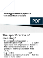 Prototype Approach To Semantic Structure