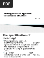 Prototype Approach To Semantic Structure