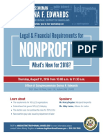 2016 Nonprofit Workshop Legal and Financials Requirements