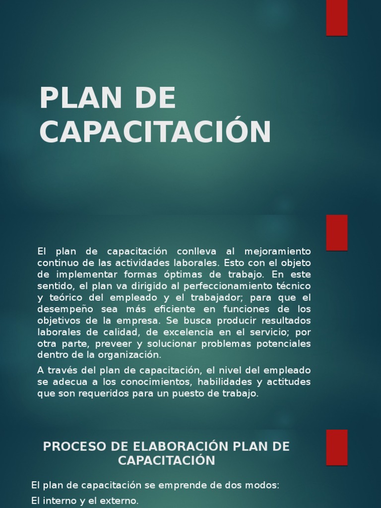Plan de Capacitación Efectivo | PDF | Planificación | Recursos humanos